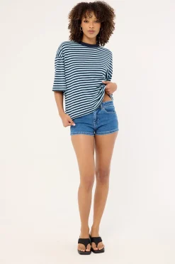 Bloom Short Sleeve Navy Sea Stripe