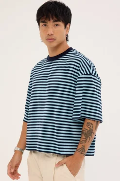 Bloom Short Sleeve Navy Sea Stripe
