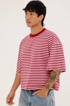 Bloom Short Sleeve Raspberry Blush Stripe