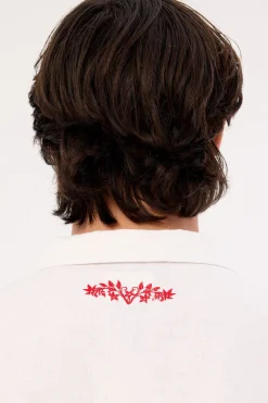 Bloomed Linen Resort Shirt White