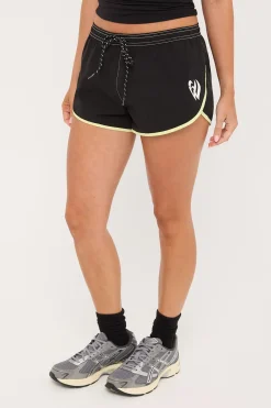 Boardrider Micro Boardshort Black Lime