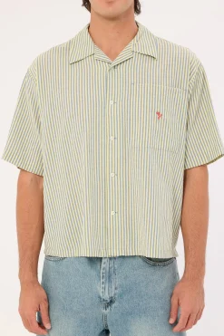 Boathouse Shirt Green Stripe