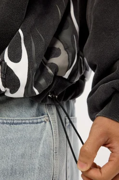 Bones Burner Hoodie Washed Black