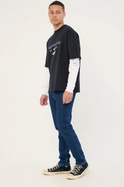 Bones Denim Jean Dark Rinse Blue