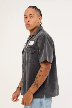 Bones Garage Work Shirt Washed Black