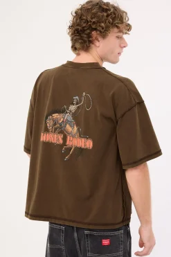 Bones Rodeo Boxy Tee Brown