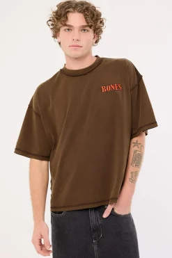 Bones Rodeo Boxy Tee Brown