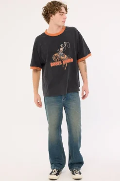 Bones Rodeo Ringer Tee Washed Black