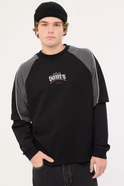 Bones Steeze Panel Boxy Tee Black