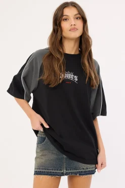 Bones Steeze Panel Boxy Tee Black