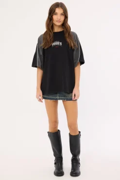 Bones Steeze Panel Boxy Tee Black