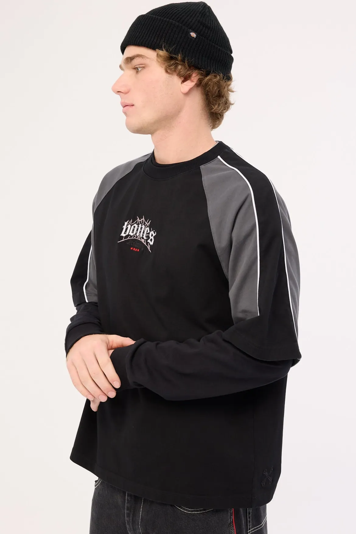Bones Steeze Panel Boxy Tee Black