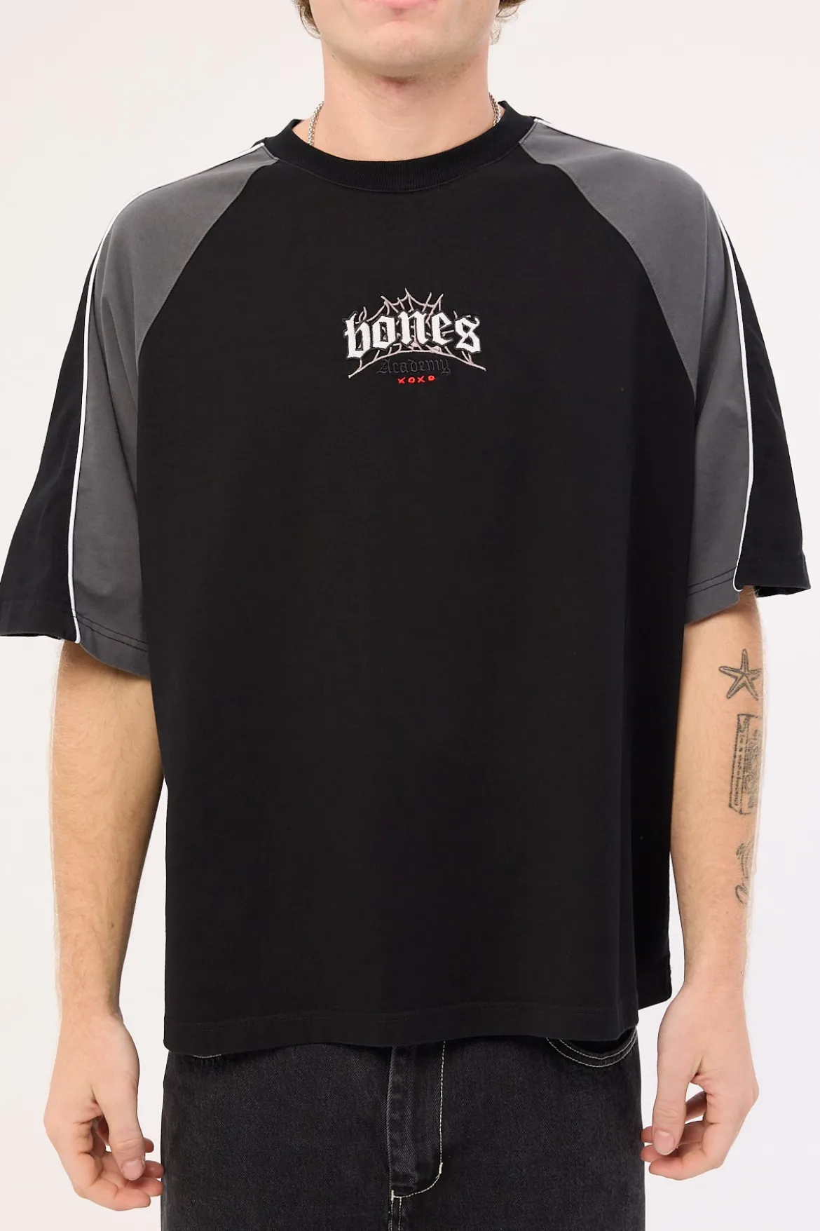 Bones Steeze Panel Boxy Tee Black