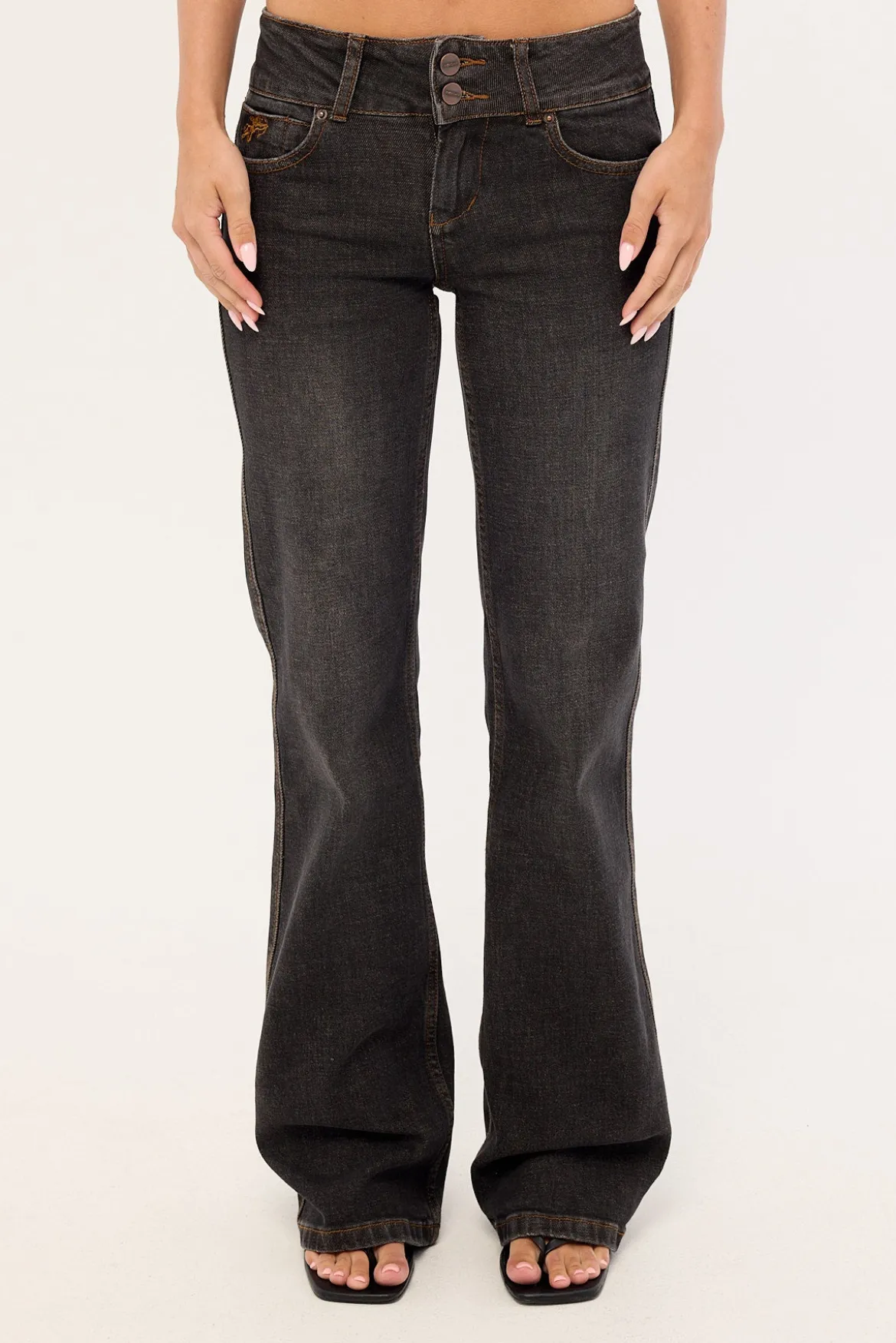 Bootcut Low Rider Jean Worship Black Dust