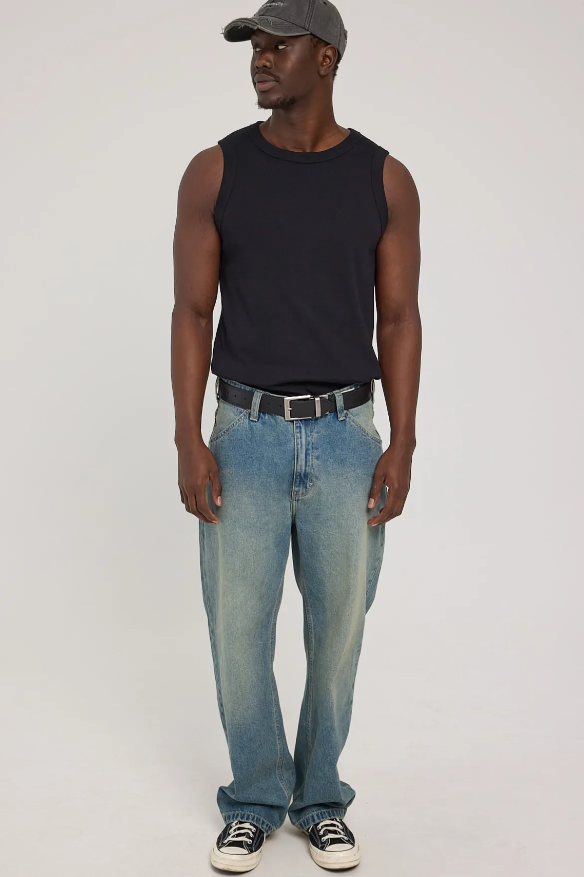 Bound High Neck Tank Black