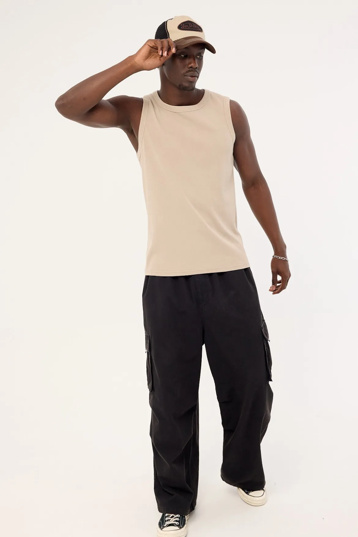 Bound High Neck Tank Washed Granite