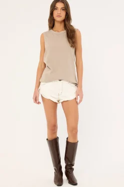 Bound High Neck Tank Washed Granite