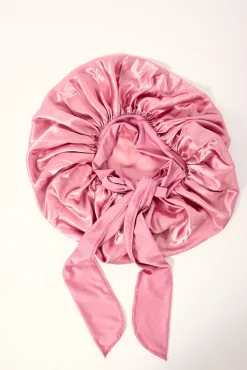 Bow Hair Bonnet Pink