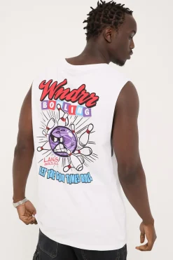 Bowling Muscle Top Washed Black