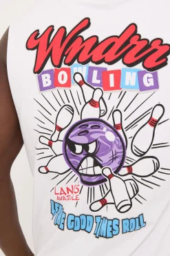 Bowling Muscle Top Washed Black