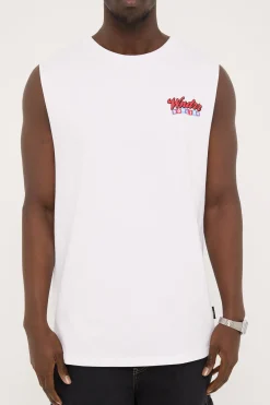 Bowling Muscle Top Washed Black