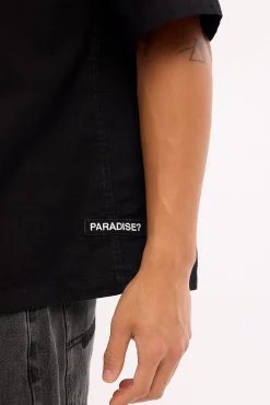 Box Fit Crop Short Sleeve Shirt Faded Black