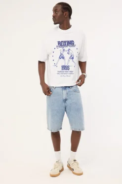 Boxing Cropped Heavyweight Easy Tee White