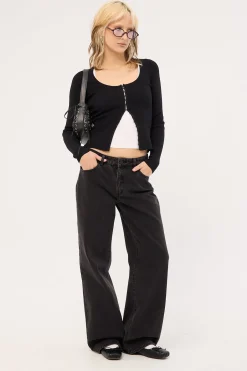 Brielle Long Sleeve Knit Top Black