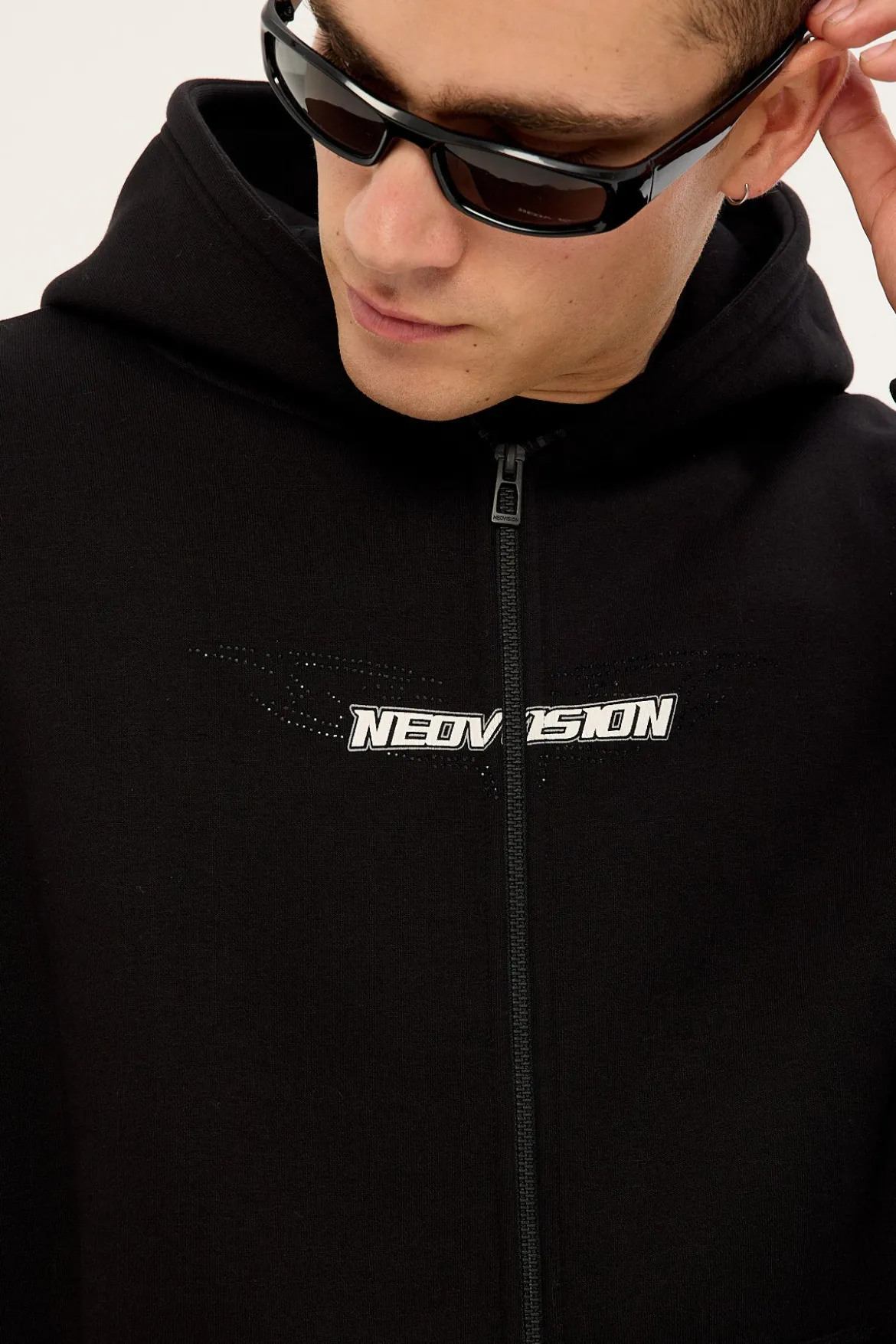 Brimstone Zip Through Street Hoodie Black