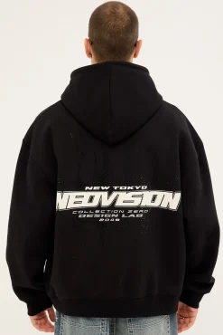Brimstone Zip Through Street Hoodie Black