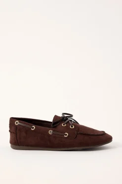 Brody Boat Shoe Chocolate Brown Micro