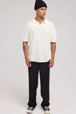 Bruno Knitted Polo White