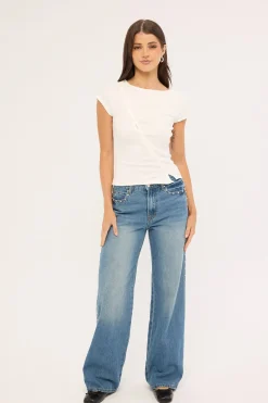 Brynn Button T-shirt Off White