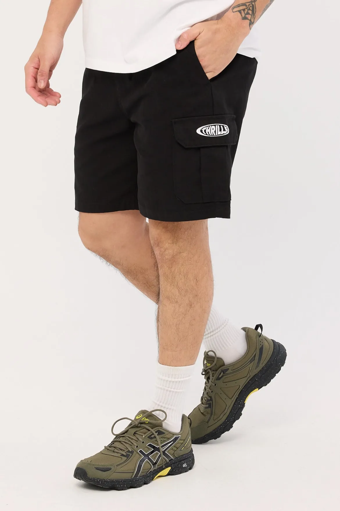 Bueno Elastic Cargo Short Black