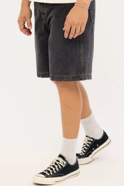 Bull Denim 91 Short Washed Black