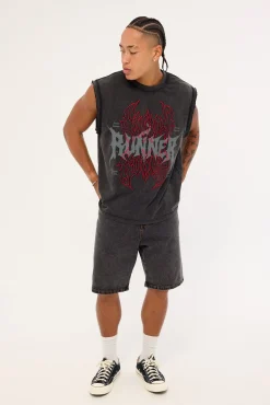 Burn Muscle Washed Black
