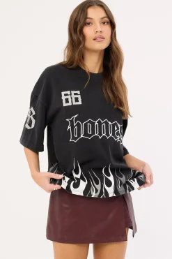 Burner Boxy Tee Black