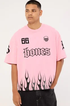 Burner Boxy Tee Washed Pink