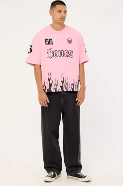Burner Boxy Tee Washed Pink