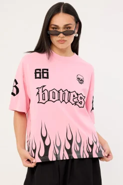 Burner Boxy Tee Washed Pink