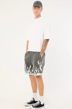Burner Jersey Shorts Washed Black