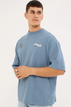 Burst Heavyweight Easy Tee Vintage Blue