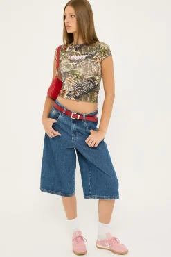 Bushman Cap Sleeve Tee Bushman Yardage Print