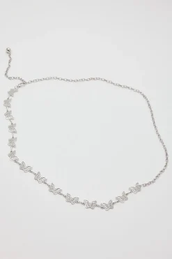 Butterfly Chain Belt Silver
