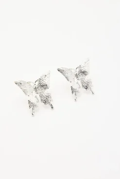 Butterfly Kisses Earrings Silver