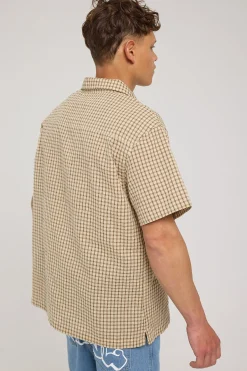Cab Check SS Shirt Tan
