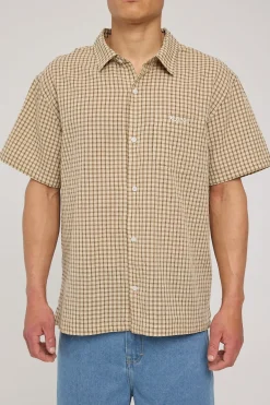 Cab Check SS Shirt Tan
