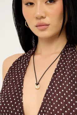 Cade Rope Charm Necklace Gold