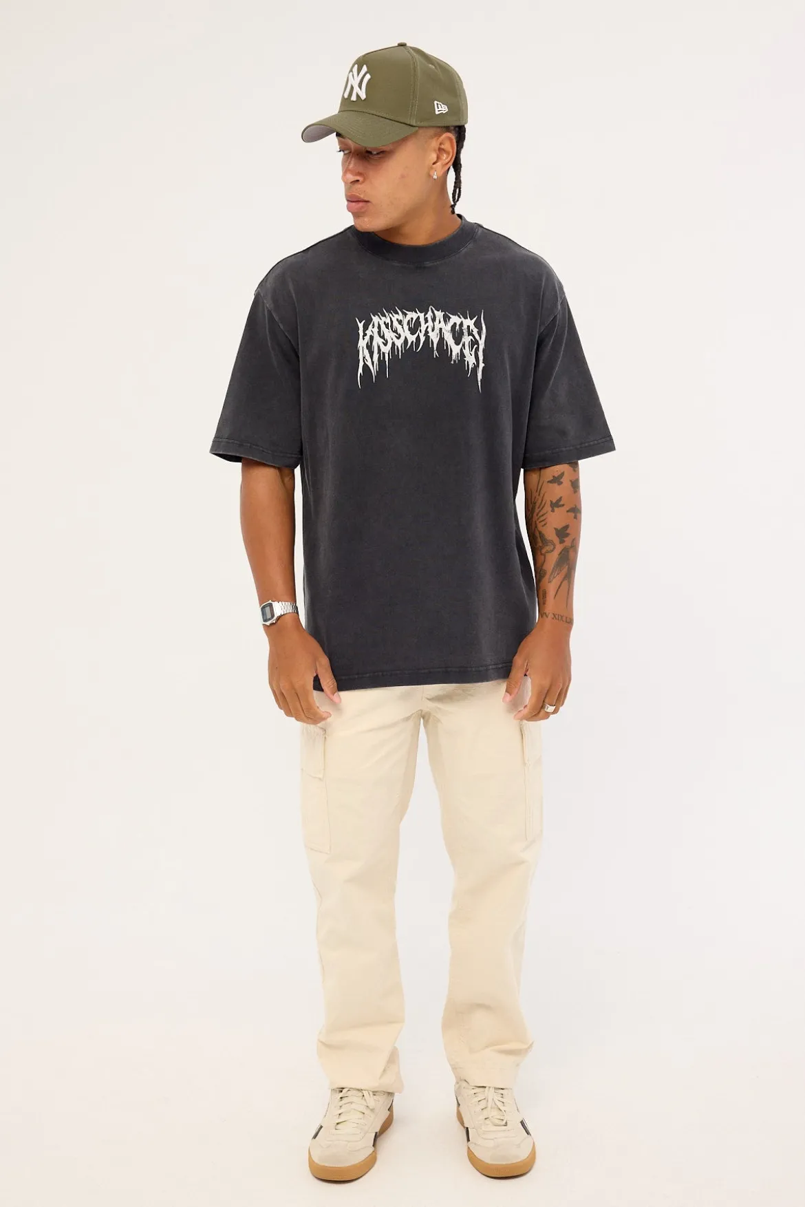 Cagey Oversized Tee Mineral Black
