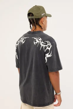 Cagey Oversized Tee Mineral Black